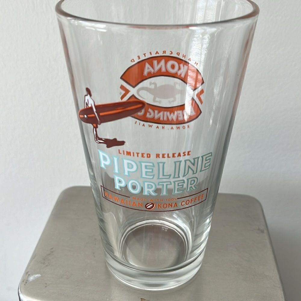 Kona brewing co pipeline porter limited release Kona Coffee pint glass Beer bar